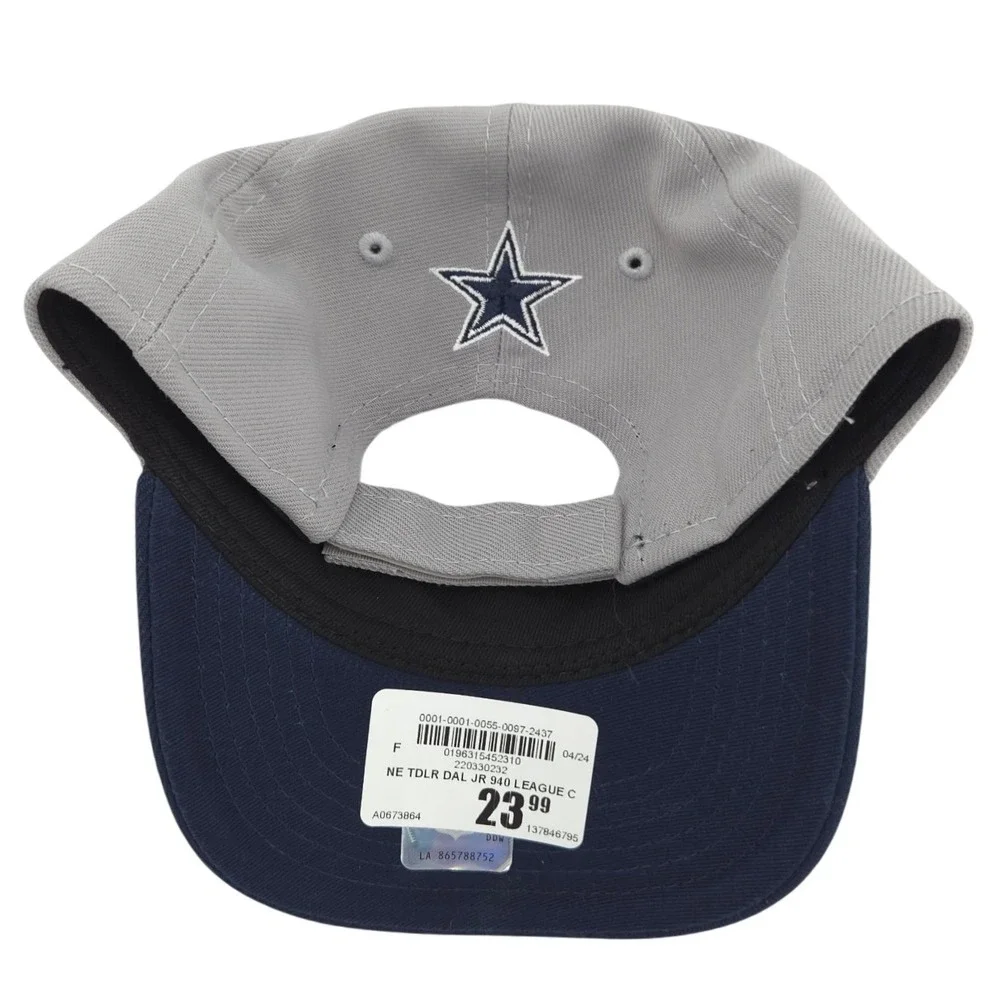 New Era 9FORTY Dallas Cowboys Hat TODDLER Gray Navy Blue Adjustable Cap NFL NEW